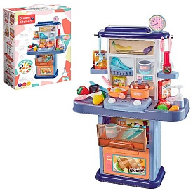 Кухня 777-7 плита, мийка-ллється вода (механіч.), посуд, продукти,муз.,світло,бат.,кор.,41-54-13,5см - 1 - smarttoys.com.ua