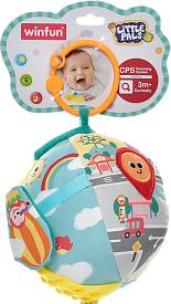 М'ячик 0268-NI WinFun  підвіска на візок, брязкальце, плюш, лист - 1 - smarttoys.com.ua