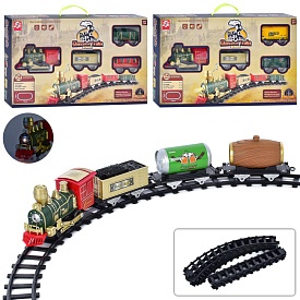 Залізниця 3118ABC локомотив,134-74см., 3 вагони, 3 види, бат., муз., світло, кор. 49-29-7 см. - 1 - smarttoys.com.ua