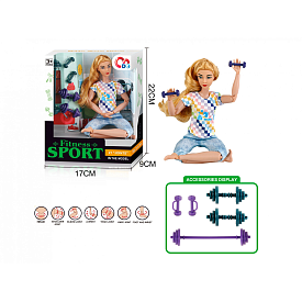 Лялька йогиня з спортивними аксесуарами , розмір 29 см - 1 - smarttoys.com.ua