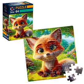 Пазли De.tail. Допитливе лисеня. 64 деталі DT1234-07 - 1 - smarttoys.com.ua
