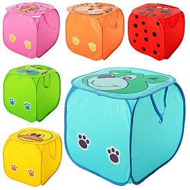 Кошик для іграшок M 2508 тварина, кришка липучка, ручки, 6 видів, кул., 45-45 см - 1 - smarttoys.com.ua