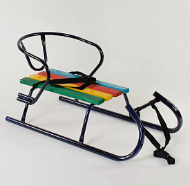 Сани "Санта" КОЛЬОРОВІ, колір синій / БЕЗ РУЧКИ / - 1 - smarttoys.com.ua