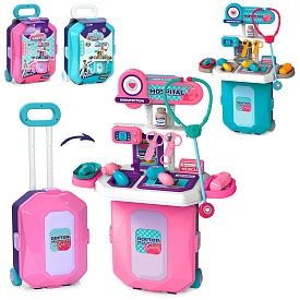 Набір лікаря D57993-A стіл, стетоскоп, мед.інстр., чемодан, 2види, в карт.обгортці, 26-40-14см - 1 - smarttoys.com.ua