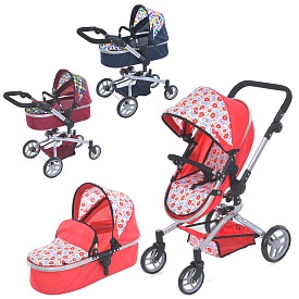 Візок 9695 для ляльок, зимовий, регул. ручка, колеса 4 шт., кошик, кор., 61-39-19 см. - 1 - smarttoys.com.ua