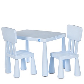 Столик M 6176-4 2 стільчика, кор., блакитний - 1 - smarttoys.com.ua