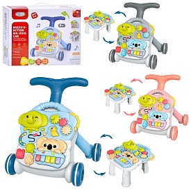 Каталка-ходунки 368-57B-H-R ігр.панель,3в1,сортер,піаніно,рух.дет.3 кольори,бат.,кор.,45,5-37-13,5см - 1 - smarttoys.com.ua