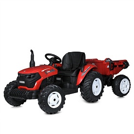 Трактор з причепом M 5772EBR-3 радіокер.2,4G,1акум.24V7AH,2мот.95W,MP3,USB,EVA,муз.,свiтло,червоний - 1 - smarttoys.com.ua
