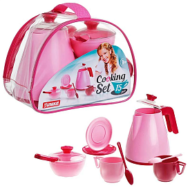 Набір посуду “Cooking Set” (15 pcs) рожева кульок - 1 - smarttoys.com.ua