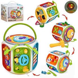 Гра 6216 9в1,багатогранник,сортер,шестерні,піаніно,годинник,рух.дет.,ксилофон,муз.,світло,бат.,кор. - 1 - smarttoys.com.ua