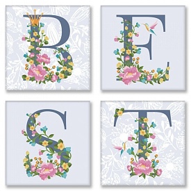 СН110 Набір для розпису за номерами. BEST прованс 18*18 см*4 шт - 1 - smarttoys.com.ua