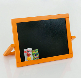 Мольберт настільний ПВХ М 007 двосторонній магнітний + крейда, колір помаранчевий (1) розмір дошки 450*335мм. - 1 - smarttoys.com.ua