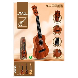 Гітара 601A-1 54см, 4 струни, медіатор, 3 кольори, кор,, 22-54-7см - 1 - smarttoys.com.ua