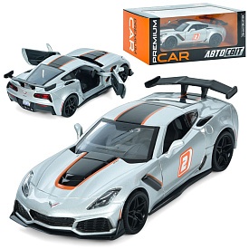 Машина AP-1924 АвтоСвіт, 1:24 2019 Corvette ZR1, мет.,відчин.двері, гум. колеса,кор.,24,5-10,5-11см. - 1 - smarttoys.com.ua