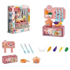 Кухня 599-2 плита, посуд, кор., 23-30,5-10,5 см. - 1 - smarttoys.com.ua