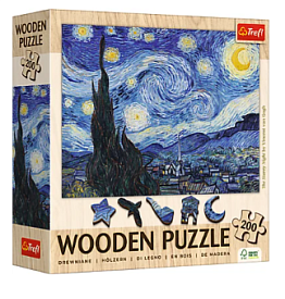 02489 Trefl Пазли "200 Wooden" Зоряна ніч - 1 - smarttoys.com.ua