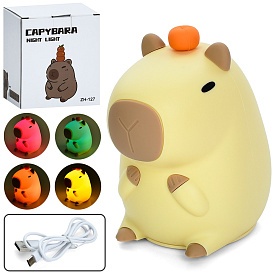 Нічник 8618 капібара, 13-8-10см, світло (кольорове), сенсорний, акум, USB-зарядне, кор. - 1 - smarttoys.com.ua