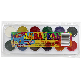 Фарба акварельна MINI 12 кол.пласт. кор. "Колорит" - 1 - smarttoys.com.ua