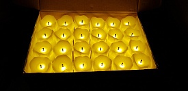 Led свічка в білому пластиковому корпусі, 24 шт в упаковці, ціна за 1 шт - 1 - smarttoys.com.ua