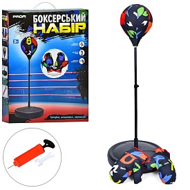 Боксерський набір MR 1252 груша на стійці, мет., 2 перчатки, кор., 35,5-39,5-10 см. - 1 - smarttoys.com.ua