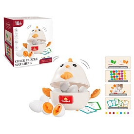 Гра FXB-36 курча, яйця-пазли (цифри, ігури), картки, кор., 18,5-20,5-18,5 см. - 1 - smarttoys.com.ua