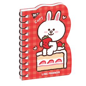Блокнот YES В7/60 подв. спіраль "Line Friends. Cony", клітинка - 1 - smarttoys.com.ua