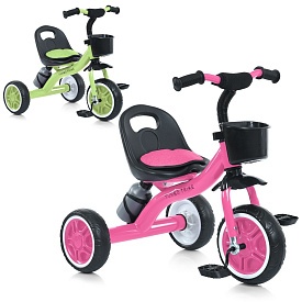 Велосипед MT 3197-2 3 кол.EVA (12/10),передн.кошик,пляшка,накладка на сидін.,2кольори:рожев.,салатов - 1 - smarttoys.com.ua