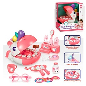 Набір лікаря 853 набір стоматолога, щелепи(єдиноріг), 20-13,5-в17см, окуляри, мед.інстр.бат.,кор. - 1 - smarttoys.com.ua