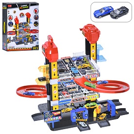 Гараж A333-241A 3 поверхи, машинки 2 шт., 2 ліфти(ліфт(механіч.),ліфт-муз.,світло),кор.,41-57-15,5см - 1 - smarttoys.com.ua