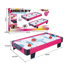Настільна гра 2573-1 аерохокей,дерев.,на ніжках,шайба 2шт.,2 біти,шкала вед.рахунку, кор., 62-37-8см - 1 - smarttoys.com.ua
