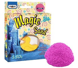 Magic sand рожевий з ароматом полуниці з формочкою 0,150 кг, у кор-ці14см-11см-3,2см - 1 - smarttoys.com.ua