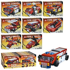 Конструктор 6819 пожежний транспорт, від 90дет, 8шт(8видів) в дисплеї, 39-14,5-17,5см - 1 - smarttoys.com.ua