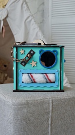 Бізікуб 15х15х15 см з дзеркалом бірюзовий - 11 - smarttoys.com.ua