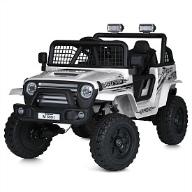 Джип M 5991EBLR-1(24V) 2,4G, 1акум.24V7AH, 4 мотора50W, BT, USB, TF, EVA, муз., світло, шкіра, білий - 1 - smarttoys.com.ua