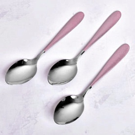 Ложка столова SS "Pink mat" 3шт/наб., R91611 - 1 - smarttoys.com.ua