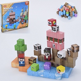 Конструктор ZH005 магнітний, пірати, куб 2см, 100дет, кор, 22-20,5-2,5см - 1 - smarttoys.com.ua