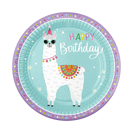 Набір тарілок "Happy Birthday" лама 10 шт - 1 - smarttoys.com.ua