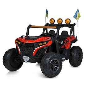 Джип M 6019EBLR-3 радіокер.2,4G,2*12V12AH,4*45W,MP3,USB,TF,BLUETOOTH,EVA,APP,шкіра,муз.,світло,черв. - 1 - smarttoys.com.ua