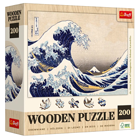 02502 Trefl Пазли "200 Wooden" Велика хвиля біля Канагави - 1 - smarttoys.com.ua