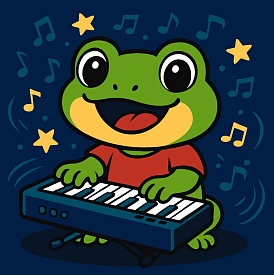 Набір для розпису по номерах для дітей "Жаба з піаніно" 25х25см - 1 - smarttoys.com.ua