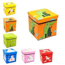 Коробка-пуф складаний для зберігання іграшок/речей 30*30*30см R33429 - 1 - smarttoys.com.ua