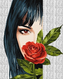 Набір для розпису по номерах "Барвиста поезія: Червона троянда" 40х50см - 1 - smarttoys.com.ua