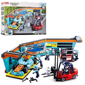 Конструктор SLUBAN M38-B0765 "Racing Team": Станція тех.обслуговування гоночних автомобілів, 555 дет. - 1 - smarttoys.com.ua