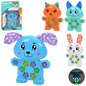 Гра 20244-45-47 тварина, вушка шуршать,2 режими гучності,4 види, муз.(англ), світло,бат., кор.  - 1 - smarttoys.com.ua