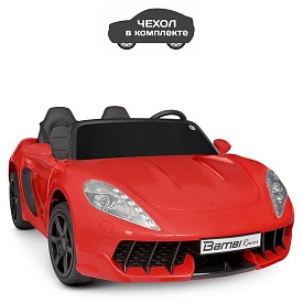 Машина M 4055AL-3 мотор 180W, 1 акум. 24V7AH, шкір. сидіння, USB, чохол, червоний. - 1 - smarttoys.com.ua