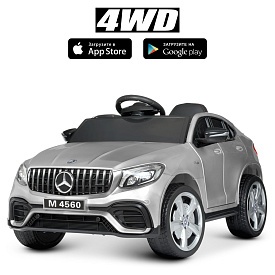 Машина M 4560EBLRS-11 радіок.,2,4G,4 мот. 45W,1акум. 12V9AH, MP3, USB, EVA, світло, шкіра,фарб.сірий - 1 - smarttoys.com.ua