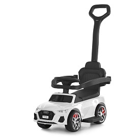 Каталка-толокар M 6254EL-1 бат.ручка, муз, світло, шкіра, підсклянник, MP3, BLUETOOTH, білий - 1 - smarttoys.com.ua