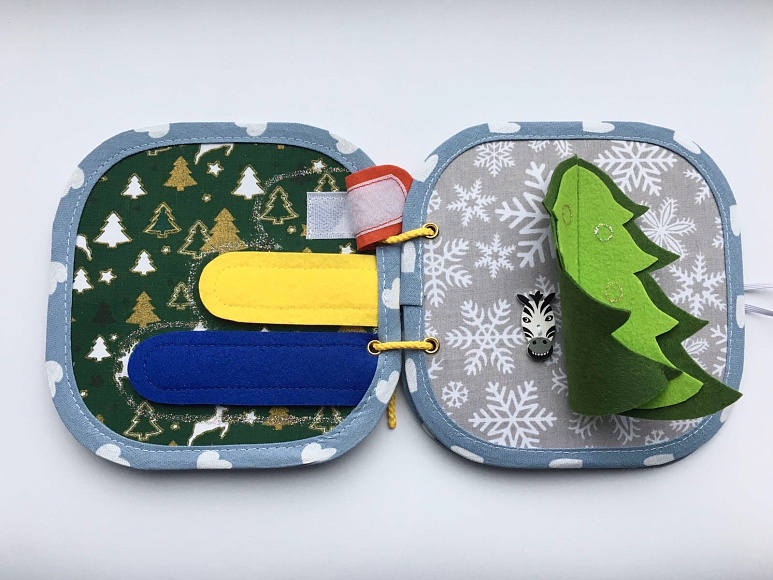 М'яка інтерактивна книжечка "Новий рік" 15*15 см (3 аркуша) - 5 - smarttoys.com.ua