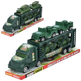 Трейлер HF555-11-12 інерц., військова техніка, танки, авто, 2 види, бліст., 32-13-8 см. - 1 - smarttoys.com.ua