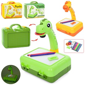 Проектор TH6692-6698 для малювання, динозавр, слайди, маркери 12 шт., муз., світло, бат.,27-24-11см. - 1 - smarttoys.com.ua